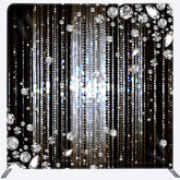 Aperturee - Aperturee Diamond Glitter Dots Black Tension Fabric Backdrop